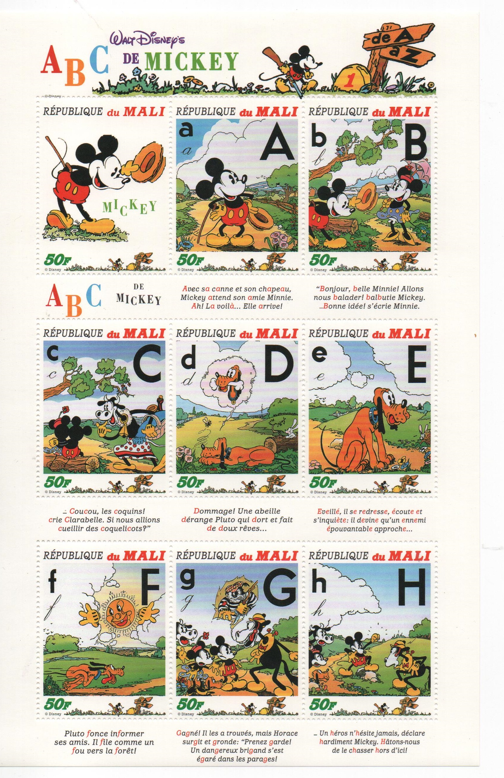 REPÚBLICA DE MALI DEL AÑO 1996 DE WALT DISNEY